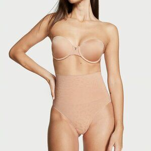 NWT $35 Victoria's Secret High-Waist Seamless Brief Panty Beige Nude Shapewear